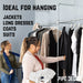 76.375 in. Galvanized Wall Mounted Clothing Rack, Double - Sweatfully