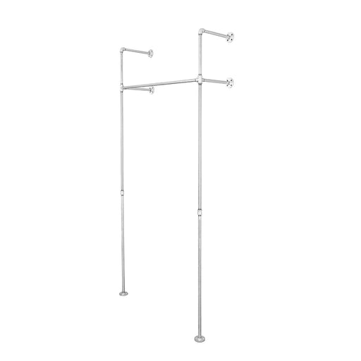 41 in. Galvanized Wall Mounted Clothing Rack, Single - Sweatfully