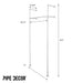 41 in. Galvanized Wall Mounted Clothing Rack, Single - Sweatfully
