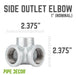 1 in. Galvanized Side Outlet Elbow - Sweatfully