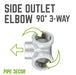 1 in. Galvanized Side Outlet Elbow - Sweatfully