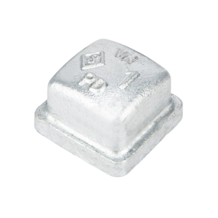 1 in. Galvanized Square Cap - Sweatfully