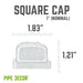 1 in. Galvanized Square Cap - Sweatfully