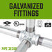1/2 in. Galvanized Square Cap - Sweatfully