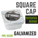 1/2 in. Galvanized Square Cap - Sweatfully