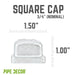 3/4 in. Galvanized Square Cap - Sweatfully