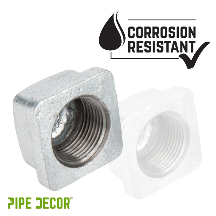 3/4 in. Galvanized Square Cap - Sweatfully