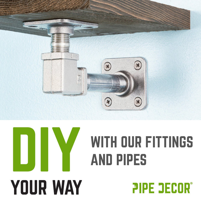 1 in. Galvanized Square 90 Degree Elbow - Sweatfully