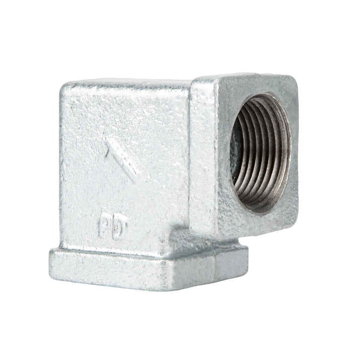 1 in. Galvanized Square 90 Degree Elbow - Sweatfully