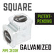 1 in. Galvanized Square 90 Degree Elbow - Sweatfully