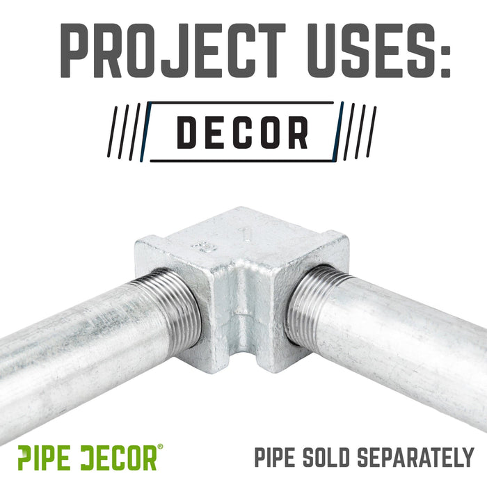 1 in. Galvanized Square 90 Degree Elbow - Sweatfully