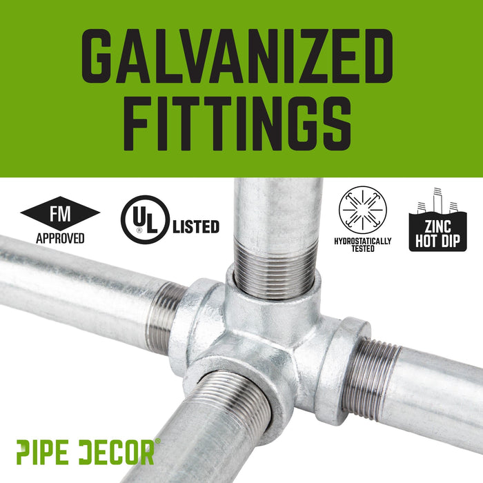 1/2 in. Galvanized Square 90 Degree Elbow - Sweatfully