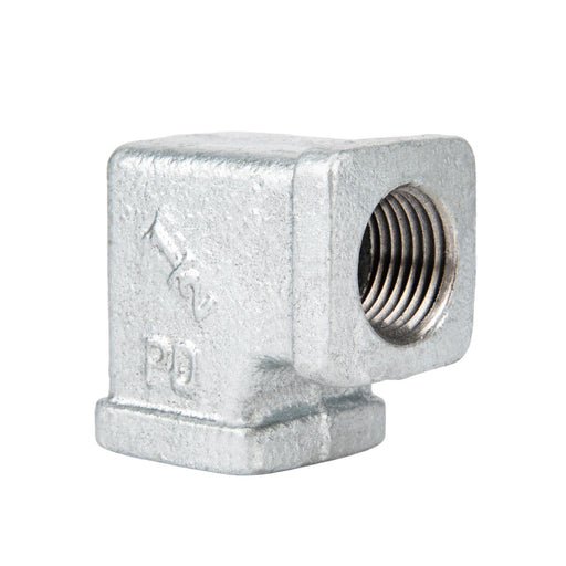 1/2 in. Galvanized Square 90 Degree Elbow - Sweatfully