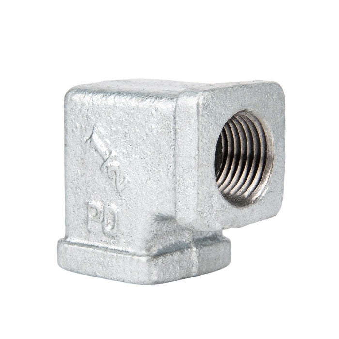 1/2 in. Galvanized Square 90 Degree Elbow - Sweatfully