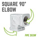 1/2 in. Galvanized Square 90 Degree Elbow - Sweatfully