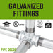 3/4 in. Galvanized Square 90 Degree Elbow - Sweatfully