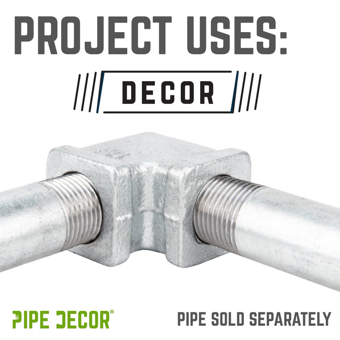 3/4 in. Galvanized Square 90 Degree Elbow - Sweatfully
