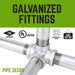 1 in. Galvanized Square Floor Flange - Sweatfully