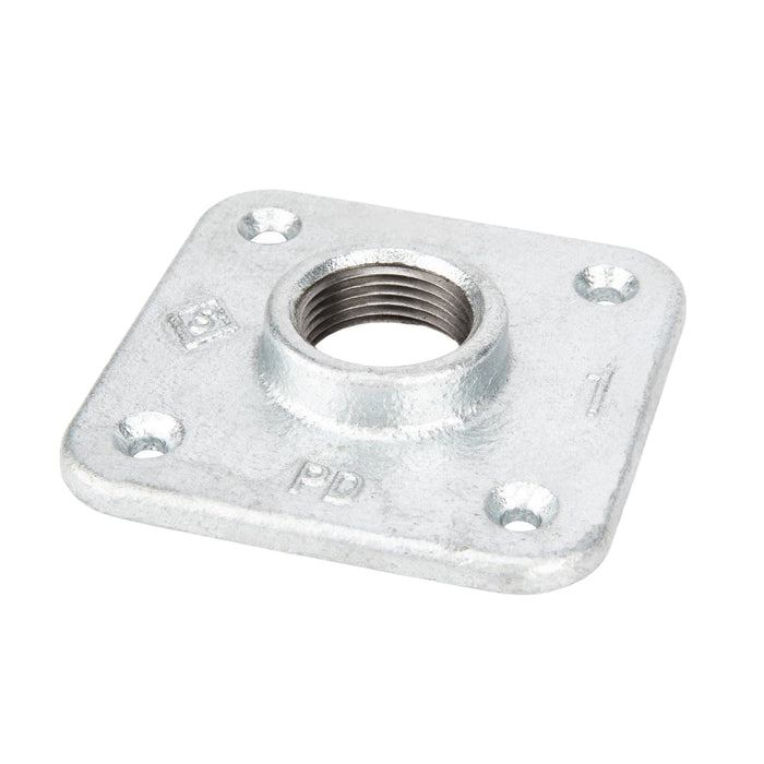 1 in. Galvanized Square Floor Flange - Sweatfully