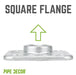 1 in. Galvanized Square Floor Flange - Sweatfully