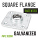 1 in. Galvanized Square Floor Flange - Sweatfully