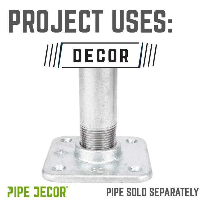 1 in. Galvanized Square Floor Flange - Sweatfully