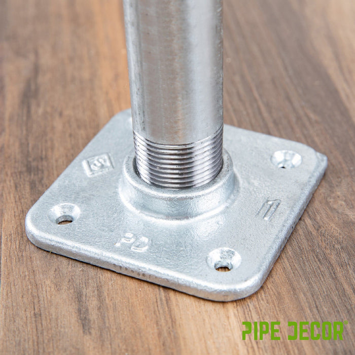 1 in. Galvanized Square Floor Flange - Sweatfully