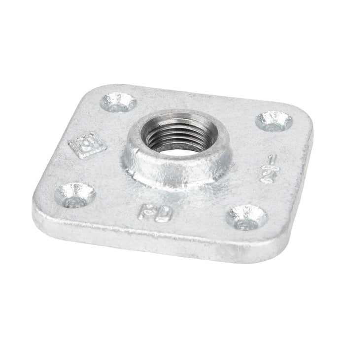 1/2 in. Galvanized Square Floor Flange - Sweatfully