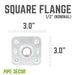 1/2 in. Galvanized Square Floor Flange - Sweatfully