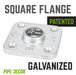 1/2 in. Galvanized Square Floor Flange - Sweatfully