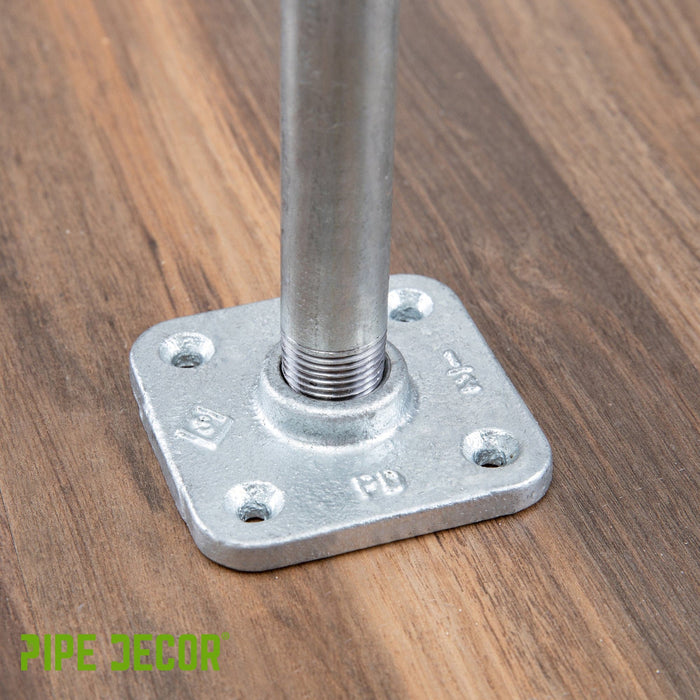 1/2 in. Galvanized Square Floor Flange - Sweatfully