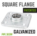3/4 in. Galvanized Square Floor Flange - Sweatfully