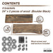 24” Boulder Black Live Edge Wood Shelf with L-Shaped Pipe Brackets (2-Pack) - Sweatfully
