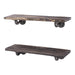 RESTORE Boulder Black 24 in. Shelves with L-Shaped Brackets - Sweatfully