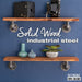 24” Sunset Cedar Live Edge Wood Shelf with L-Shaped Pipe Brackets (2-Pack) - Sweatfully