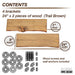 24” Trail Brown Live Edge Wood Shelf with L-Shaped Pipe Brackets (2-Pack) - Sweatfully