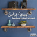 24” Trail Brown Live Edge Wood Shelf with L-Shaped Pipe Brackets (2-Pack) - Sweatfully