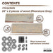 24” Riverstone Grey Live Edge Wood Shelf with L-Shaped Pipe Brackets (2-Pack) - Sweatfully