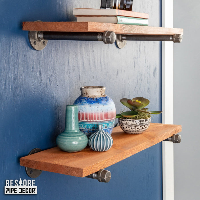 RESTORE Sunset Cedar 24 in. Shelves with Straight Brackets - Sweatfully