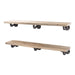 RESTORE Driftwood Tan 36 in. Shelves with L-Shaped Brackets - Sweatfully