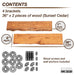 36” Sunset Cedar Live Edge Wood Shelf with L-Shaped Pipe Brackets (2-Pack) - Sweatfully