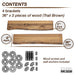 36” Trail Brown Live Edge Wood Shelf with L-Shaped Pipe Brackets (2-Pack) - Sweatfully