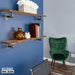 36” Trail Brown Live Edge Wood Shelf with L-Shaped Pipe Brackets (2-Pack) - Sweatfully