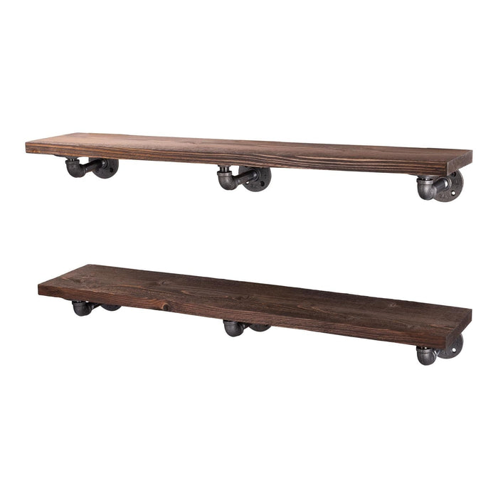 RESTORE Trail Brown 36 in. Shelves with L-Shaped Brackets - Sweatfully