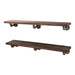 RESTORE Trail Brown 36 in. Shelves with L-Shaped Brackets - Sweatfully