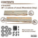 36” Riverstone Grey Live Edge Wood Shelf with L-Shaped Pipe Brackets (2-Pack) - Sweatfully