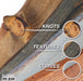 36” Riverstone Grey Live Edge Wood Shelf with L-Shaped Pipe Brackets (2-Pack) - Sweatfully