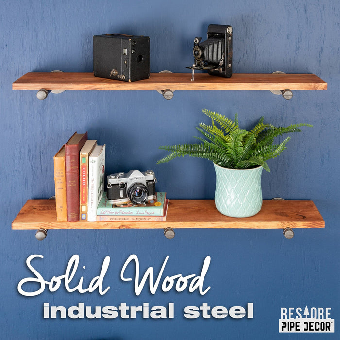 RESTORE Sunset Cedar 36 in. Shelves with Straight Brackets - Sweatfully