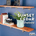RESTORE Sunset Cedar 36 in. Shelves with Straight Brackets - Sweatfully