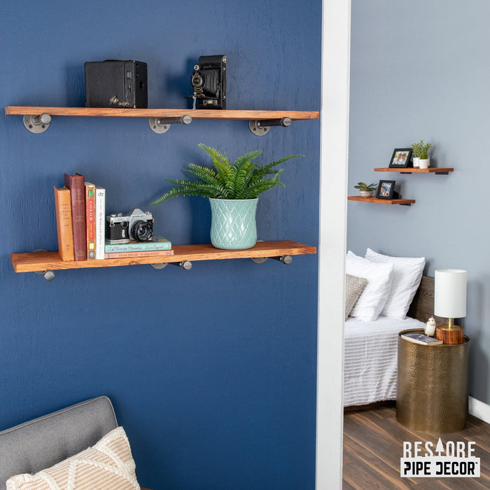 RESTORE Sunset Cedar 36 in. Shelves with Straight Brackets - Sweatfully